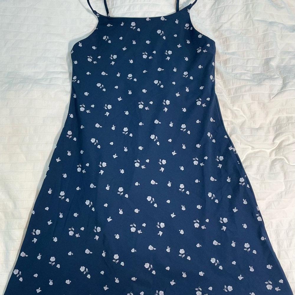 abercrombie Girls YPB Navy and White Floral Athleisure Dress